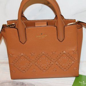 Kate Spade Brown Woven Detailed Handbag